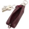 Шкіряна ключниця з кільцем в кольорі марсала ST Leather (41047) - 6