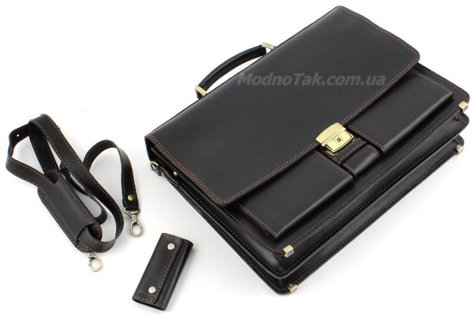 Класичний шкіряний ділової портфель ручної роботи Старовинна Італія (10408) modnotak фото №11