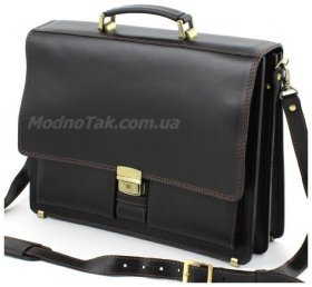 Класичний шкіряний ділової портфель ручної роботи Старовинна Італія (10408)