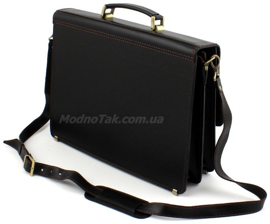 Класичний шкіряний ділової портфель ручної роботи Старовинна Італія (10408) modnotak фото №10