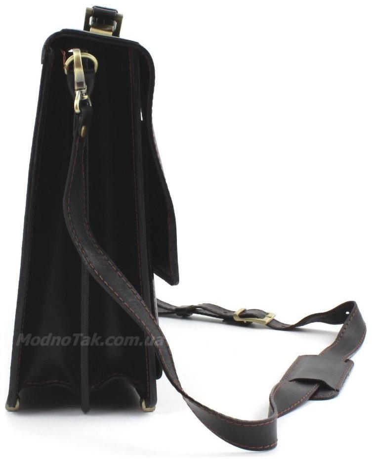 Класичний шкіряний ділової портфель ручної роботи Старовинна Італія (10408) modnotak фото №2