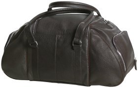 Дорожная коричневая сумка из натуральной зернистой кожи Vip Collection 102350