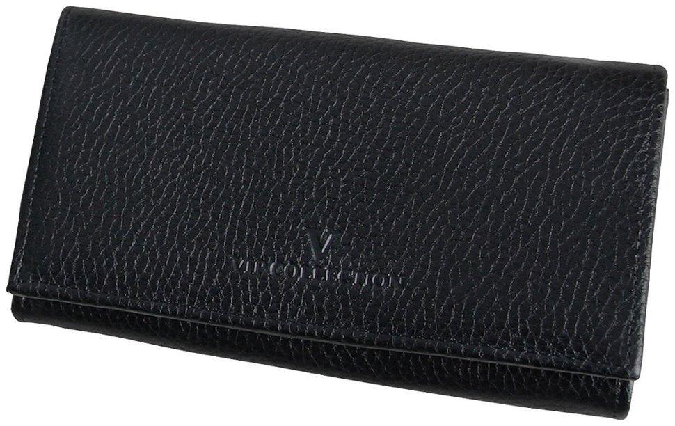 Великий жіночий гаманець із фіксацією на кнопку Vip Collection 102550 (чорний) фото №1 Великий жіночий гаманець із фіксацією на кнопку Vip Collection 102550 (чорний) modnotak фото №1