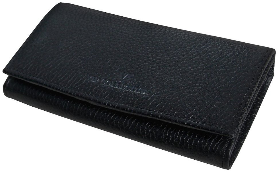 Великий жіночий гаманець із фіксацією на кнопку Vip Collection 102550 (чорний) фото №2 Великий жіночий гаманець із фіксацією на кнопку Vip Collection 102550 (чорний) modnotak фото №2