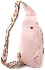 Женская слинг-сумка из экокожи Vintage 2422750 розового цвета
