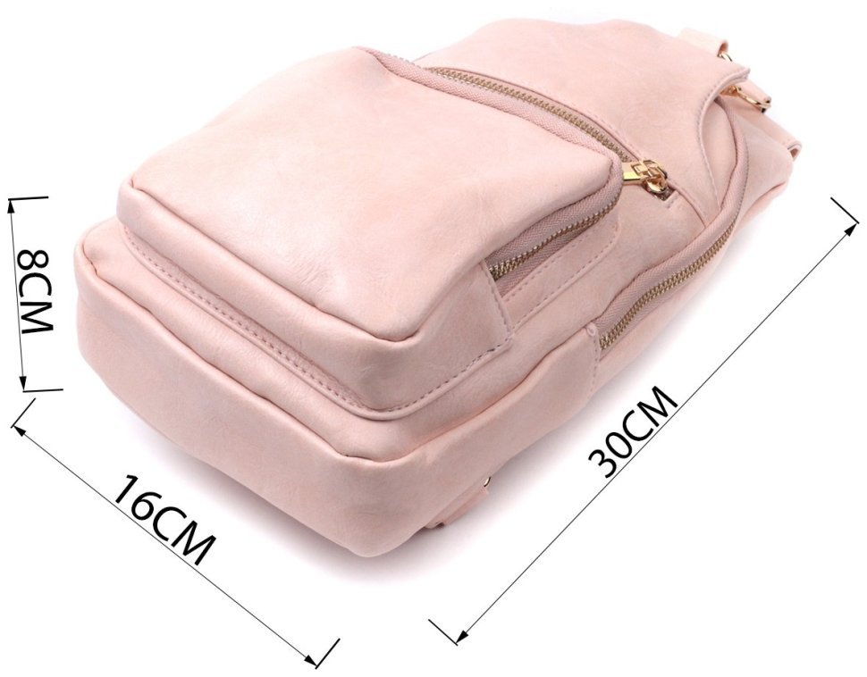 Женская слинг-сумка из экокожи Vintage 2422750 розового цвета фото №3 Женская слинг-сумка из экокожи Vintage 2422750 розового цвета modnotak фото №3