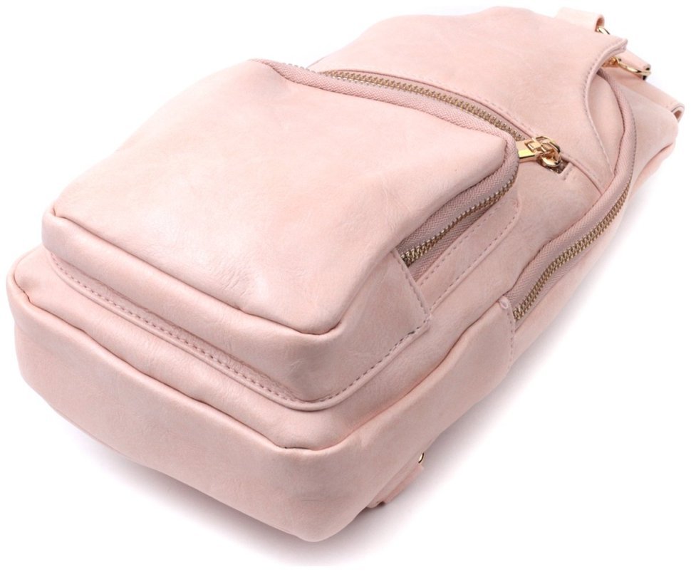 Женская слинг-сумка из экокожи Vintage 2422750 розового цвета фото №5 Женская слинг-сумка из экокожи Vintage 2422750 розового цвета modnotak фото №5