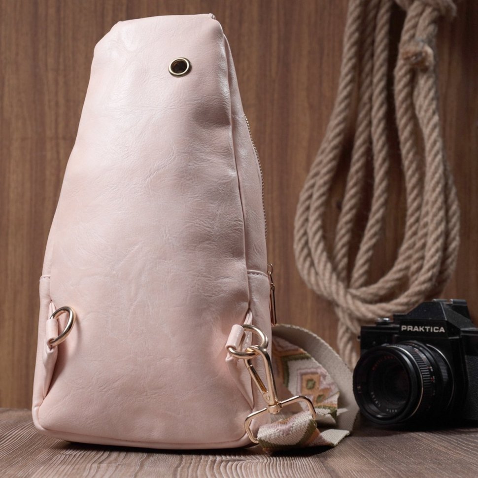 Женская слинг-сумка из экокожи Vintage 2422750 розового цвета фото №10 Женская слинг-сумка из экокожи Vintage 2422750 розового цвета modnotak фото №10