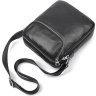Черная наплечная сумка планшет в классическом стиле VINTAGE STYLE (14978) - 4