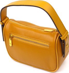 Желтая женская сумка на плечо из натуральной кожи с одной лямкой Vintage (2422100)