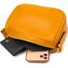 Жовта жіноча сумка на плече з натуральної шкіри з однією лямкою Vintage (2422100) - 6