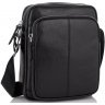 Мужская черная миниатюрная сумка-планшет через плечо из натуральной кожи Tiding Bag (15743) - 1