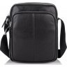 Мужская черная миниатюрная сумка-планшет через плечо из натуральной кожи Tiding Bag (15743) - 3