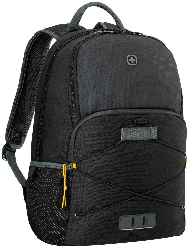 Повседневный рюкзак для ноутбука до 15.6" из качественного полиэстера Wenger Next 23 Trayl черного цвета 103650 modnotak фото №2