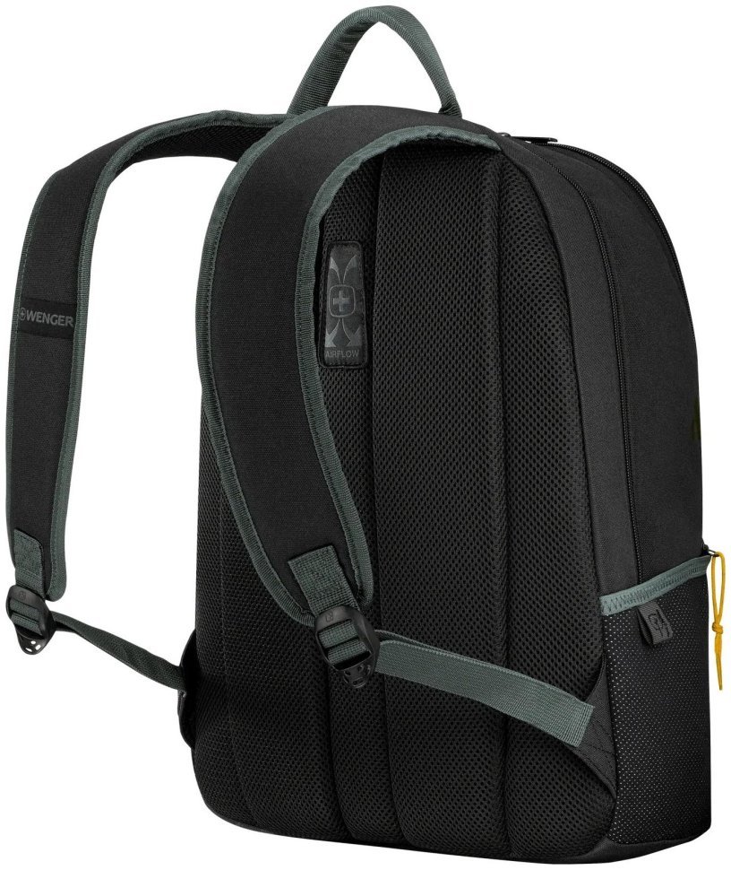 Повседневный рюкзак для ноутбука до 15.6" из качественного полиэстера Wenger Next 23 Trayl черного цвета 103650 modnotak фото №3
