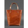 Светло-коричневая кожаная сумка шоппер ручной работы BlankNote D.D (12671) - 6