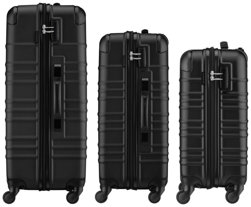 Набір валіз Wenger, Amplar 3 в 1, (S,M,L), пластик, 4 колеса, чорний modnotak фото №6