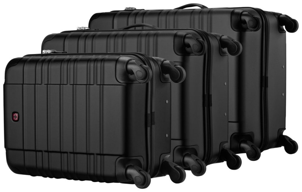 Набір валіз Wenger, Amplar 3 в 1, (S,M,L), пластик, 4 колеса, чорний modnotak фото №8