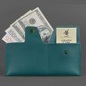 Темно-зелений гаманець із гладкої шкіри на кнопках BlankNote (12579) - 2