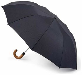 Мужской складной зонт Fulton Dalston-2 G857 Gingham (полуавтомат, клетчатый, темно-синий) 93850