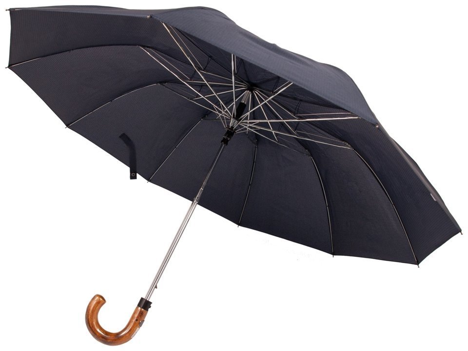 Мужской складной зонт Fulton Dalston-2 G857 Gingham (полуавтомат, клетчатый, темно-синий) 93850 modnotak фото №5