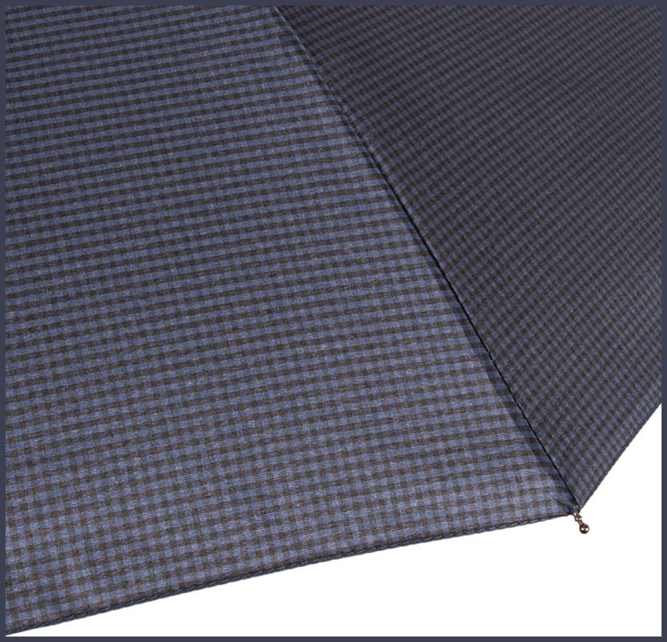 Мужской складной зонт Fulton Dalston-2 G857 Gingham (полуавтомат, клетчатый, темно-синий) 93850 modnotak фото №9