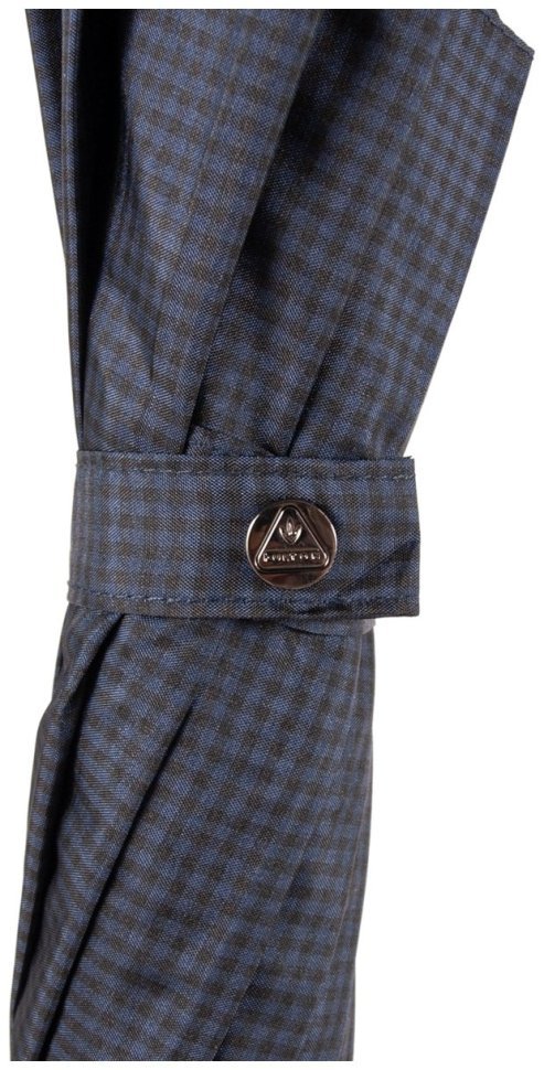 Мужской складной зонт Fulton Dalston-2 G857 Gingham (полуавтомат, клетчатый, темно-синий) 93850 modnotak фото №11