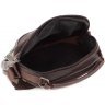 Недорогая наплечная сумка коричневого цвета Leather Collection (10050) - 6