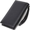 Практичний жіночий гаманець-клатч із натуральної шкіри чорного кольору з блоком для кредитних карток Tony Bellucci (2422033) - 2