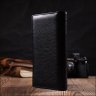 Практичный женский кошелек-клатч из натуральной кожи черного цвета с блоком для кредитных карт Tony Bellucci (2422033) - 7