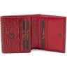 Червоний гаманець з натуральної шкіри під крокодила Tony Bellucci (10779) - 2