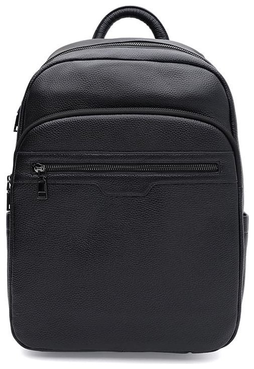 Большой повседневный мужской рюкзак из натуральной кожи Borsa Leather 104545 черный modnotak фото №1