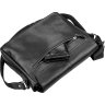Практичная сумка-мессенджер из черной кожи с гладкой поверхностью SHVIGEL (11130) - 5