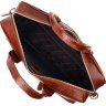 Чоловіча ділова шкіряна сумка-портфель коричневого кольору KARYA (2420936) - 4