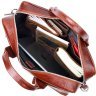 Чоловіча ділова шкіряна сумка-портфель коричневого кольору KARYA (2420936) - 6