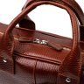 Мужская деловая кожаная сумка-портфель коричневого цвета KARYA (2420936) - 7