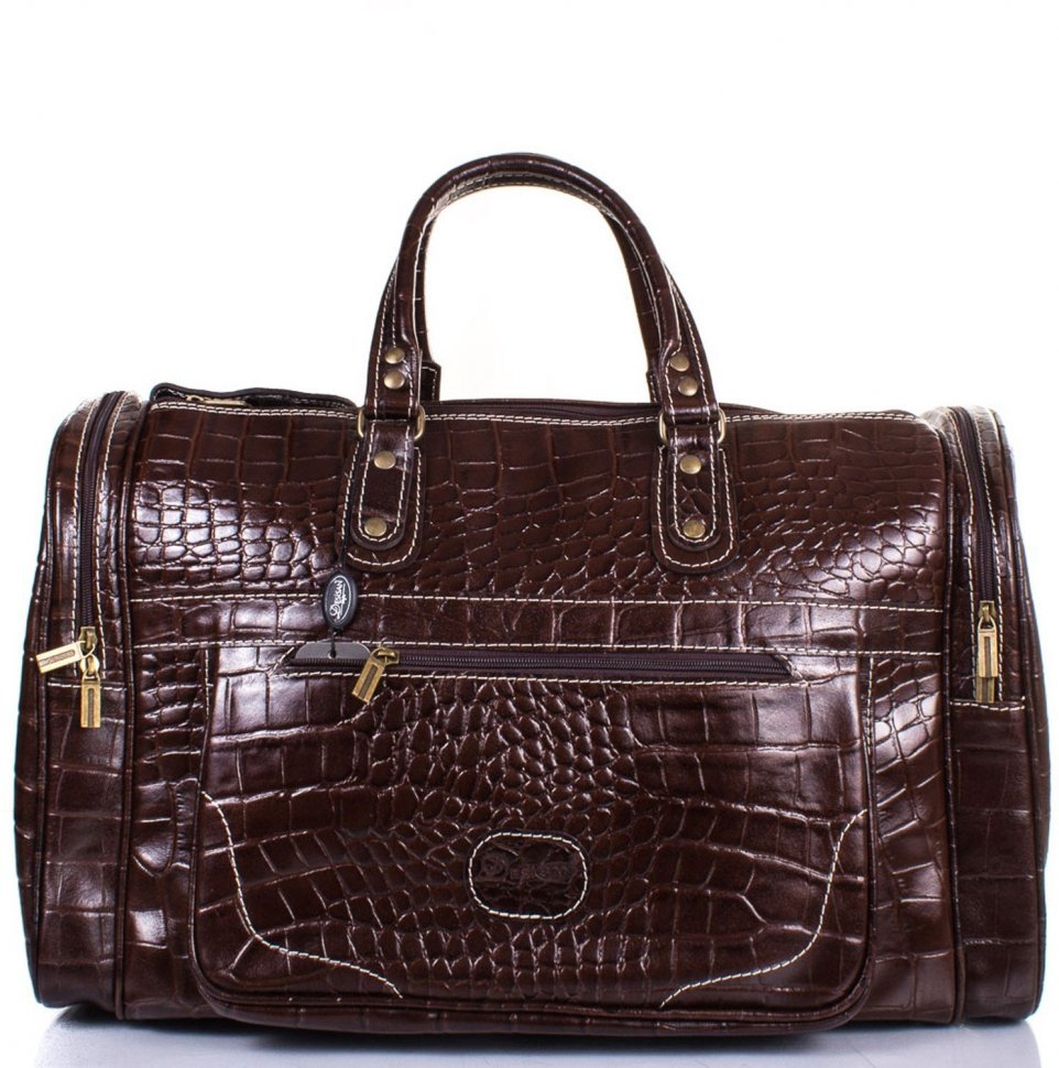 Модная дорожная сумка из натуральной кожи под крокодила Desisan (506-119)