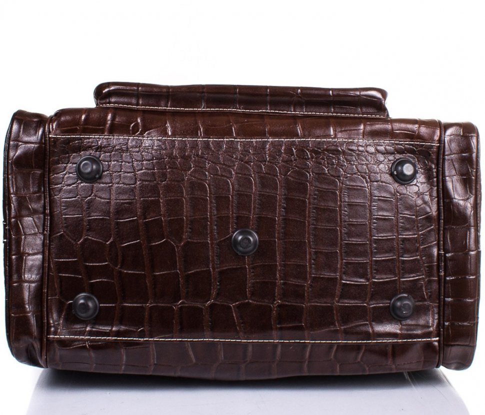 Модна дорожня сумка з натуральної шкіри під крокодила Desisan (506-119)