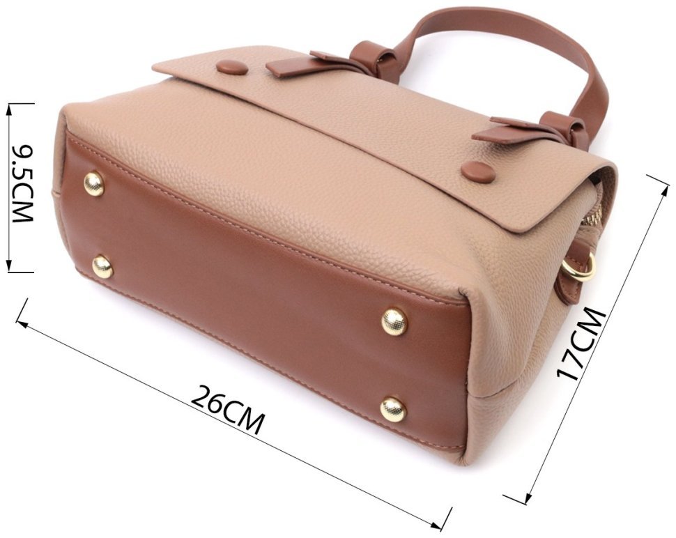 Деловая женская сумка из фактурной натуральной кожи с удобной ручкой для носки Vintage 94850 коричневого цвета фото №3 Деловая женская сумка из фактурной натуральной кожи с удобной ручкой для носки Vintage 94850 коричневого цвета modnotak фото №3