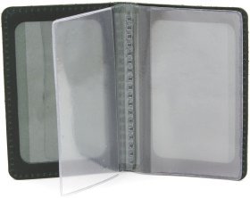 Зеленая обложка из натуральной кожи под ID-паспорт ST Leather (17782)