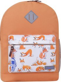 Оранжевый рюкзак из текстиля с принтом Bagland (55450)