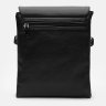 Удобная мужская сумка из натуральной черной кожи с клапаном Ricco Grande (21381) - 3