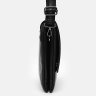 Удобная мужская сумка из натуральной черной кожи с клапаном Ricco Grande (21381) - 4