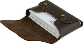 Коричневая винтажная визитница из натуральной кожи SHVIGEL (2416160)