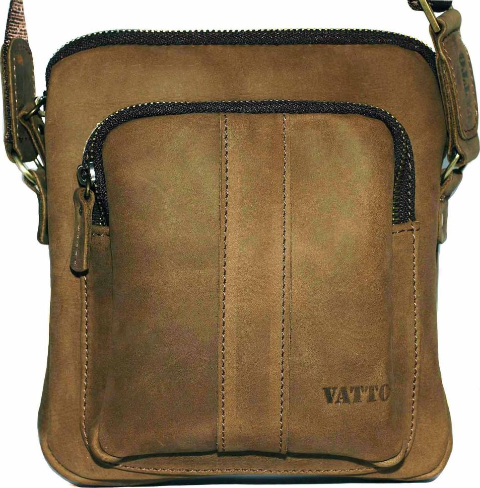 Маленька чоловіча сумка з вінтажній шкіри VATTO (12091)