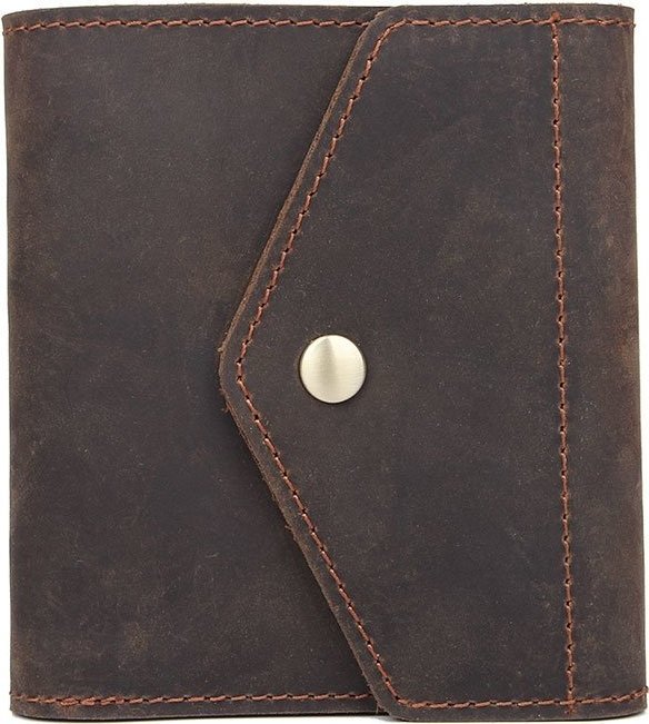 Коричневе горизонтальне чоловіче портмоне зі шкіри крейзі Vintage (2414962)