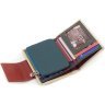 Шкіряний жіночий гаманець молочного кольору з хлястиком на магніті ST Leather 1767250 - 5