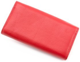 Червоний жіночий гаманець з великою монетницьою на клямці BOSTON (16252)