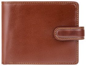 Мужское портмоне из натуральной коричневой кожи с блоком под карточки и документы Visconti Atlantis 77350