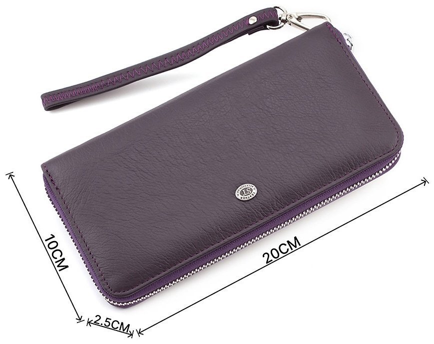 Женский большой кошелек на молнии с ремешком на руку ST Leather (16404) modnotak фото №3